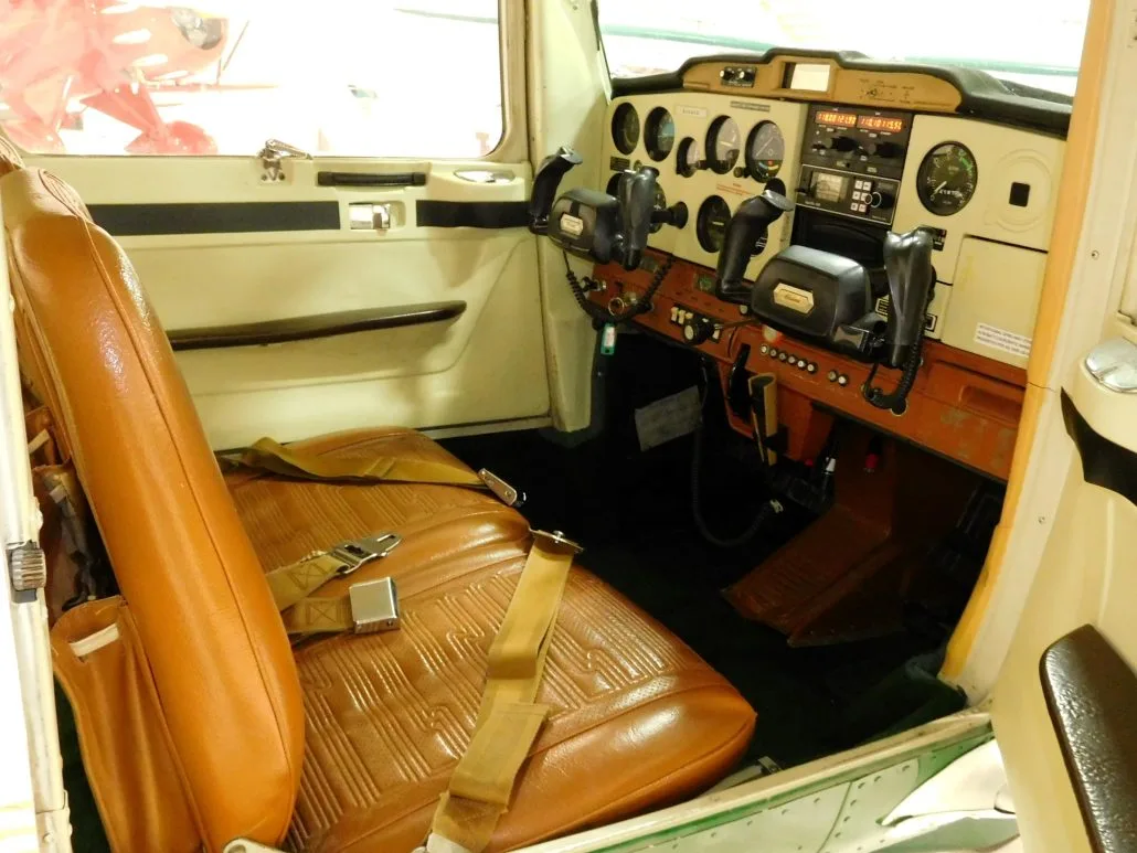 Cabin interior of a 1976 Cessna 150M - N6296K Aircraft.