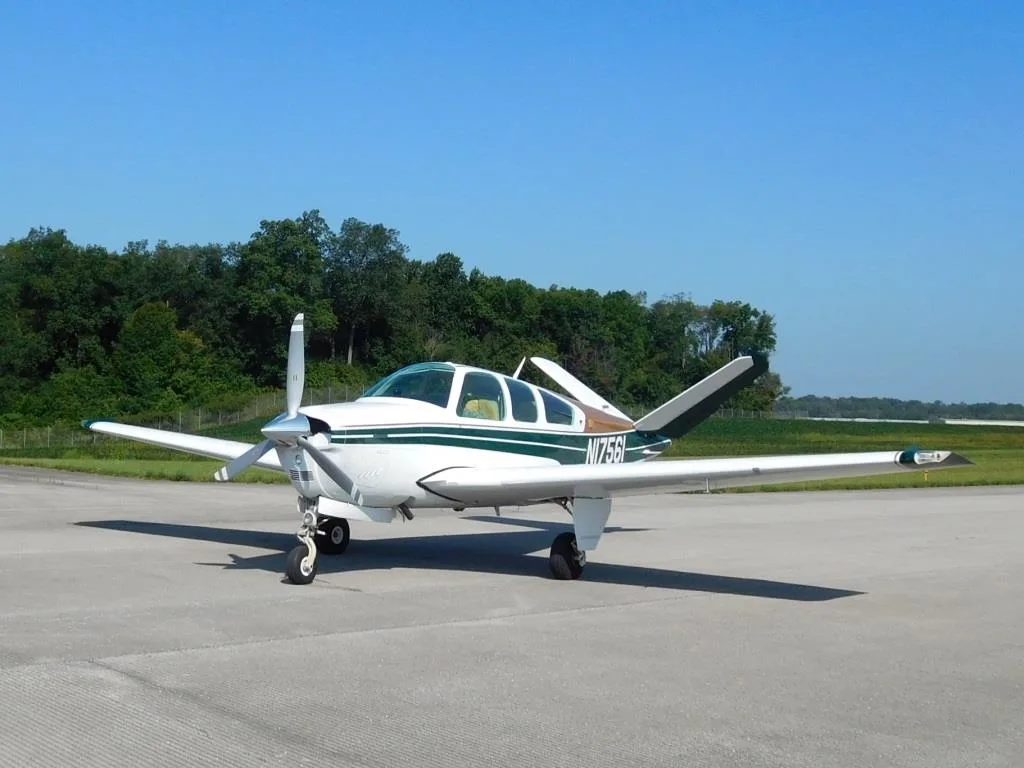 Exterior view of a 1977 Beech V35B - N17651 Aircraft.