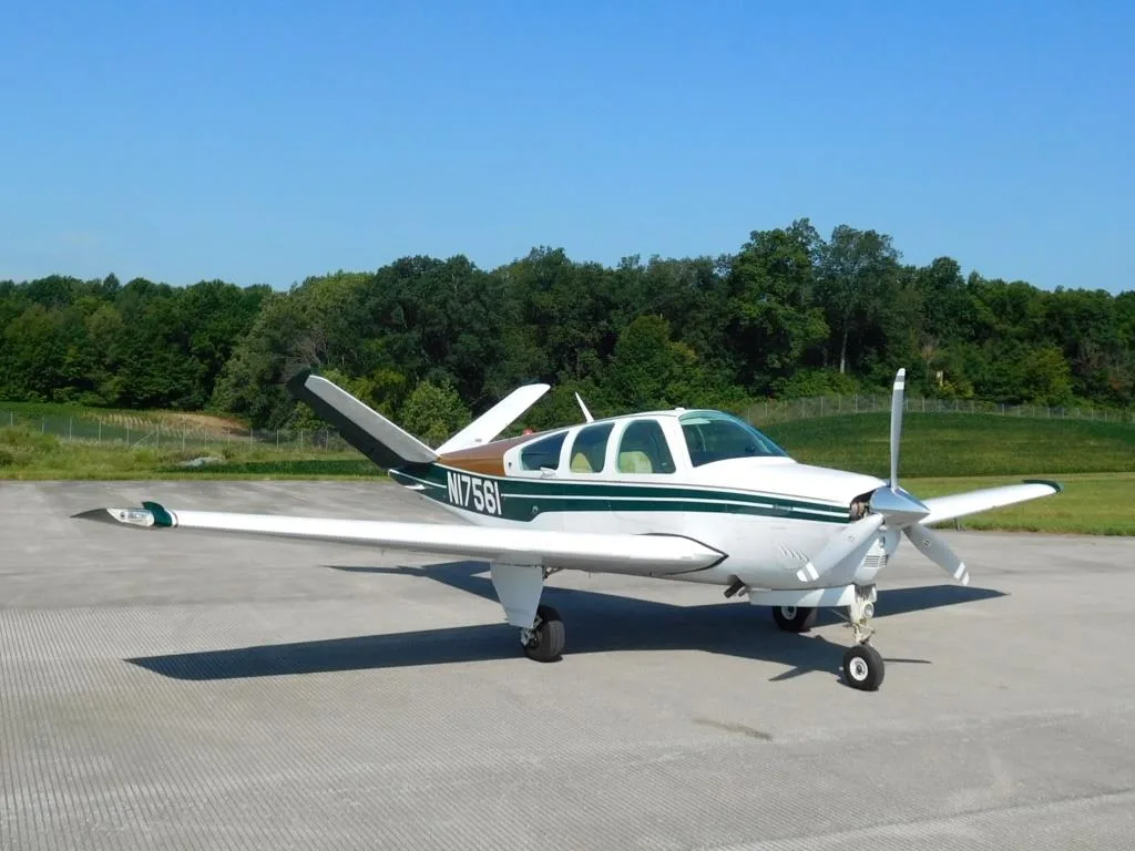 Exterior view of a 1977 Beech V35B - N17651 Aircraft.