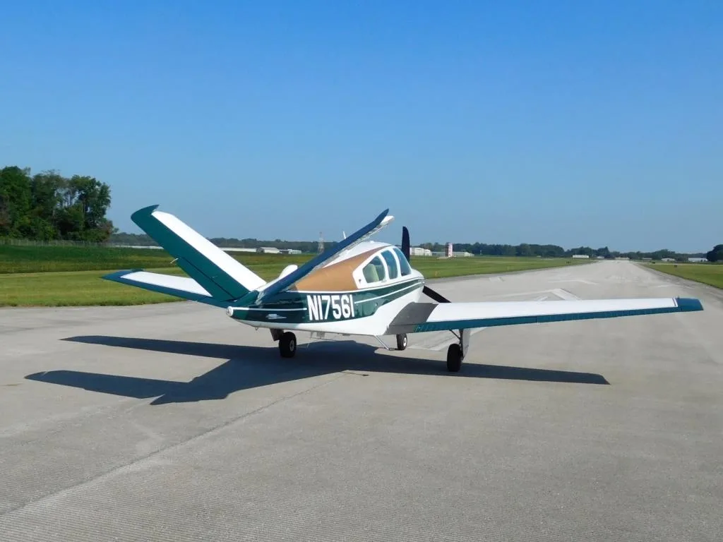 Exterior view of a 1977 Beech V35B - N17651 Aircraft.