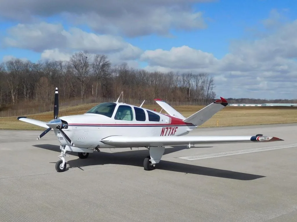Exterior view of a 1977 Beechcraft V35B - N77XF Aircraft.