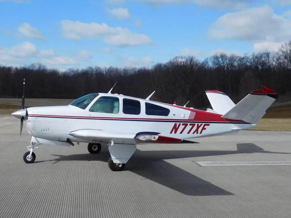 Exterior view of a 1977 Beechcraft V35B - N77XF Aircraft.