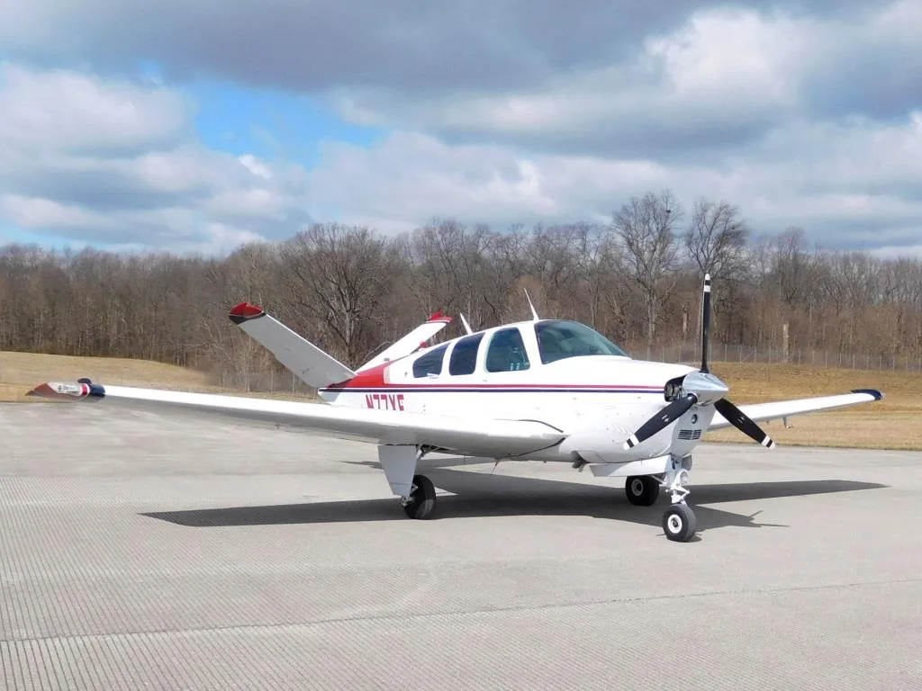 Exterior view of a 1977 Beechcraft V35B - N77XF Aircraft.