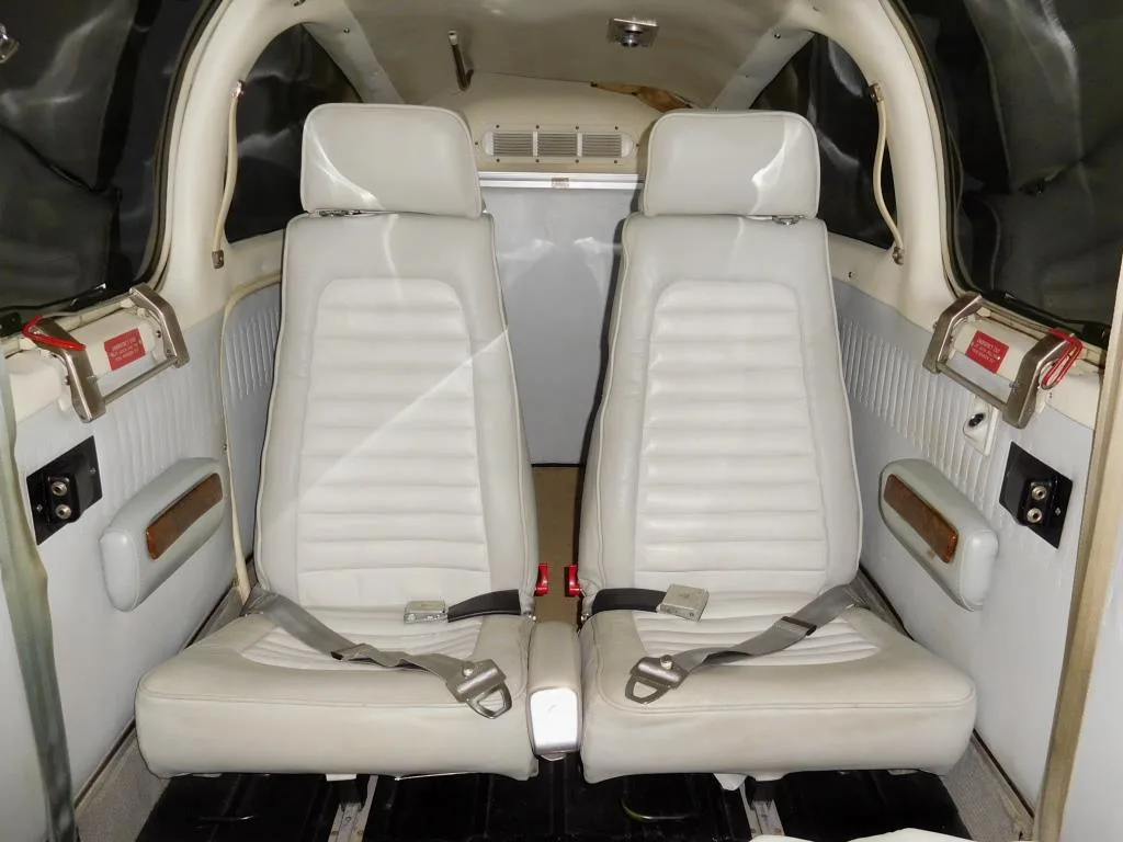 Cabin interior of a 1977 Beechcraft V35B - N77XF Aircraft.