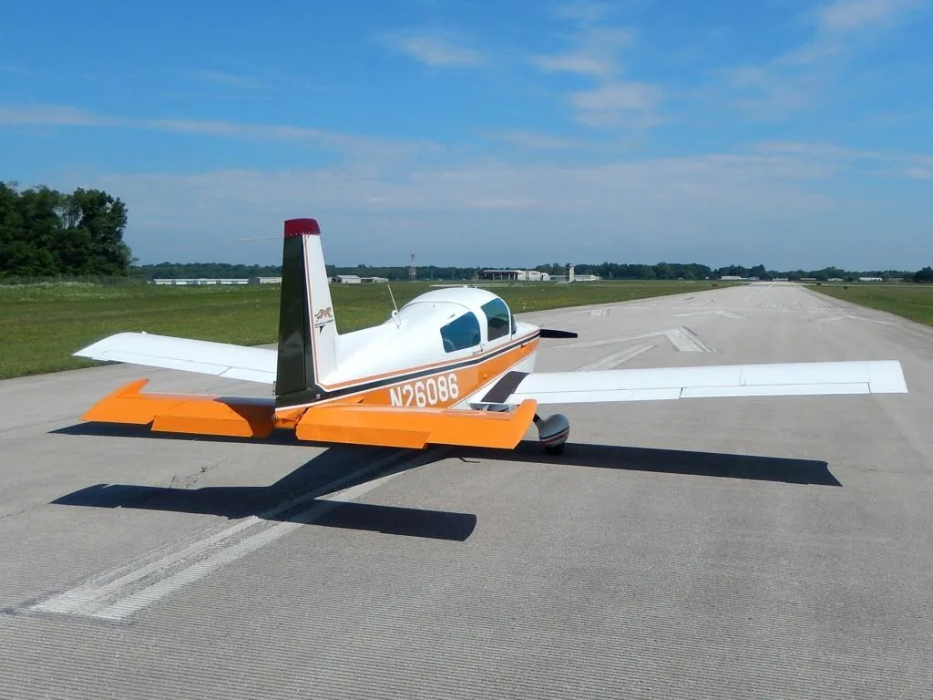 Exterior view of a 1977 Grumman Cheetah- N26086 Aircraft.