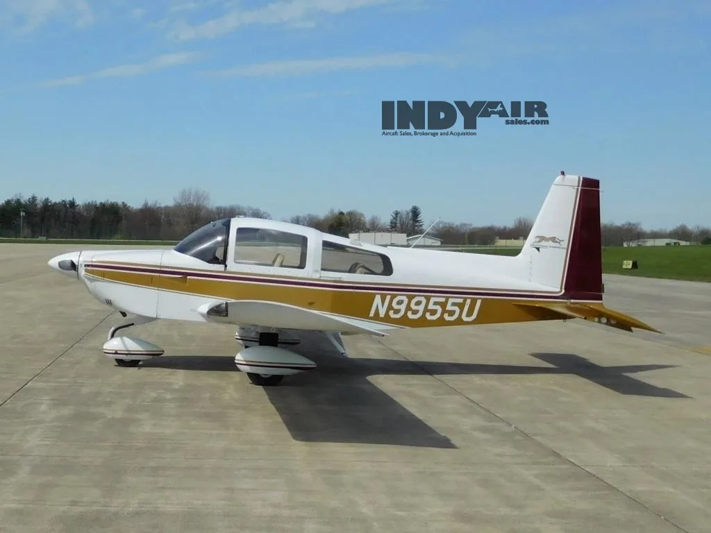 Exterior view of a 1977 Grumman Cheetah - N9955U Aircraft.