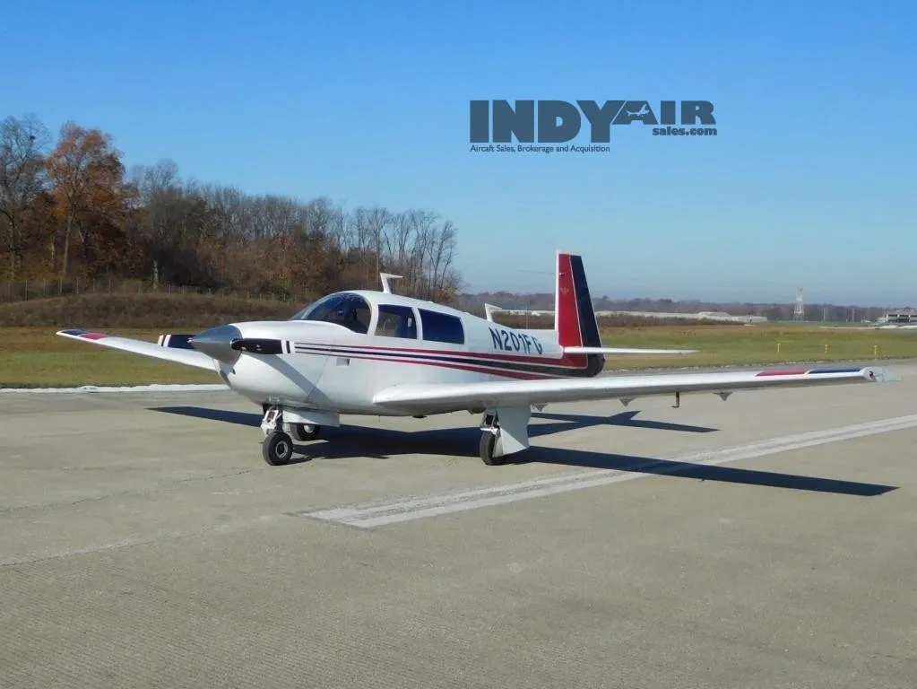 Exterior view of a 1977 Mooney M20J- N201FG Aircraft.
