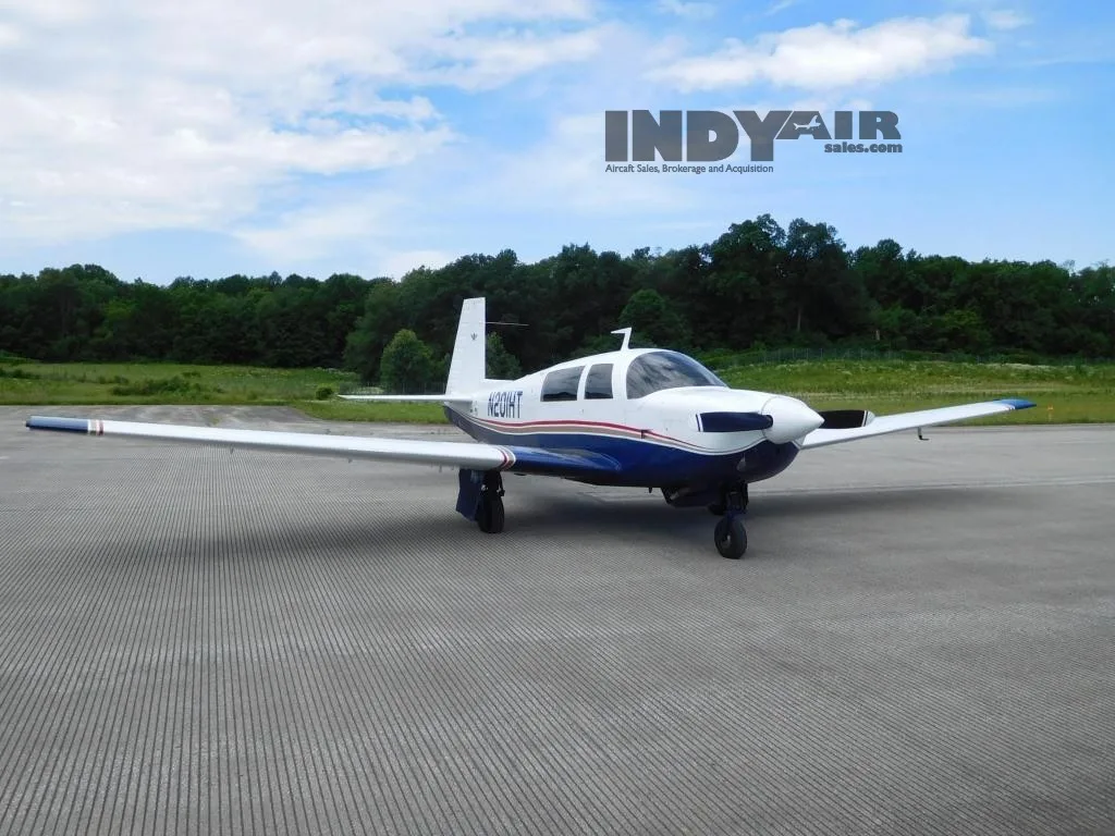 Exterior view of a 1977 Mooney M20J - N201HT Aircraft.