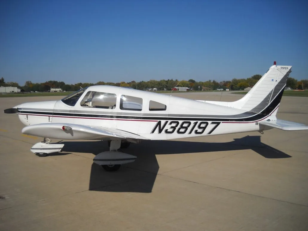 Exterior view of a 1977 Piper Warrior II – N38197 Aircraft.