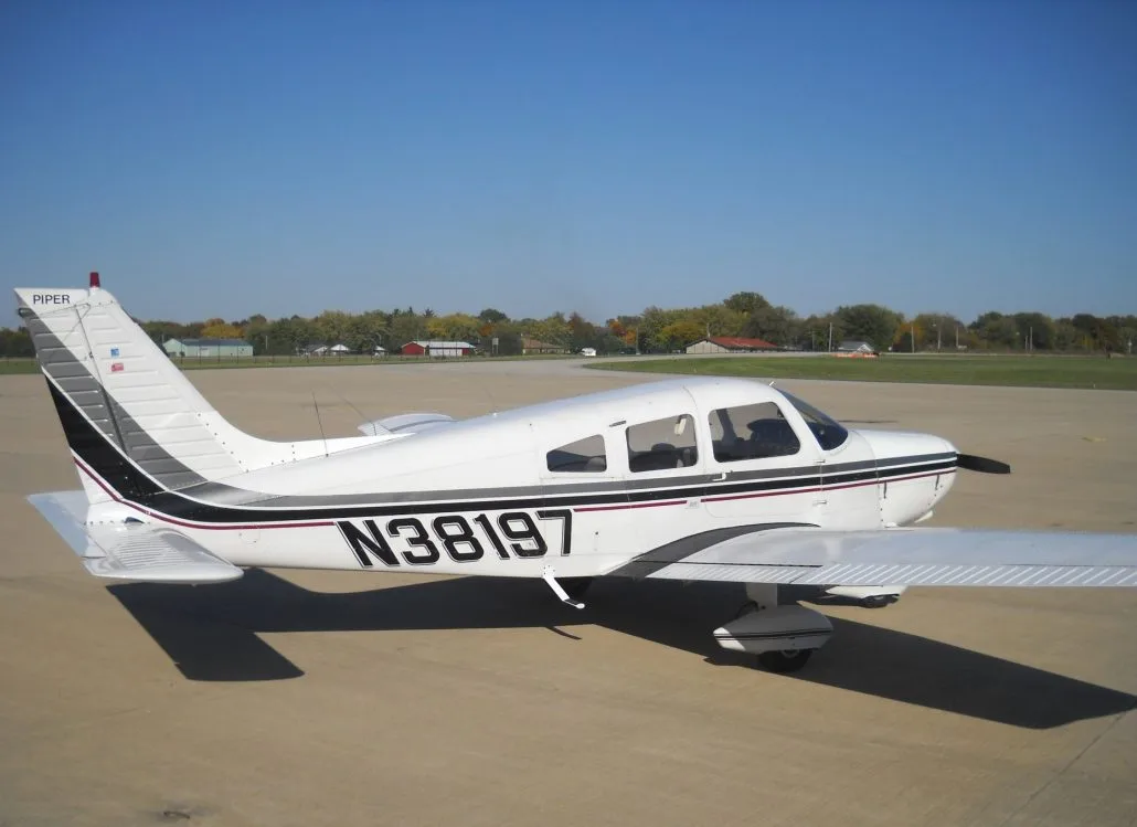 Exterior view of a 1977 Piper Warrior II – N38197 Aircraft.