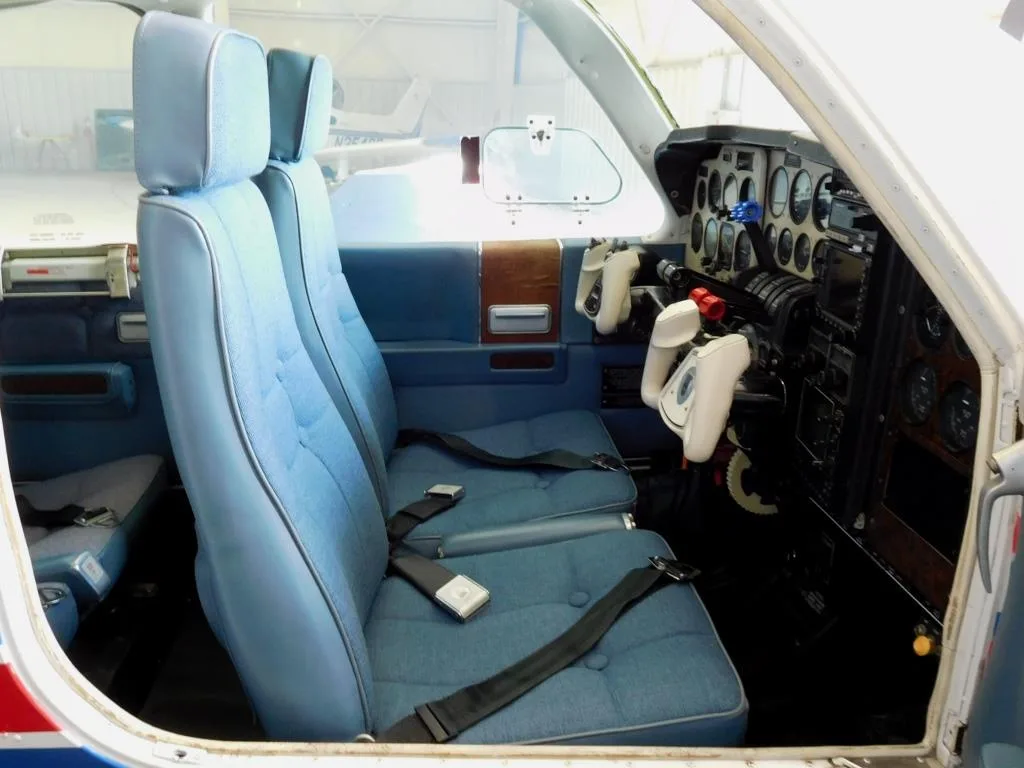 Cabin interior of a 1978 Beechcraft B55 Baron - N76CB Aircraft.