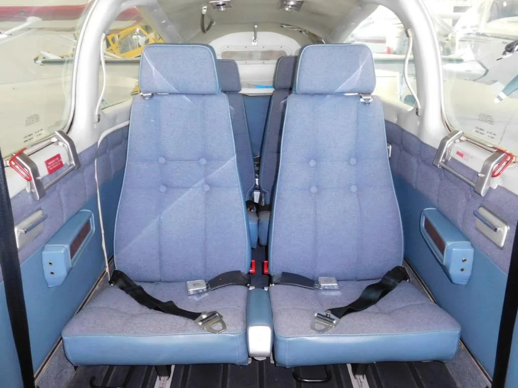 Cabin interior of a 1978 Beechcraft B55 Baron - N76CB Aircraft.