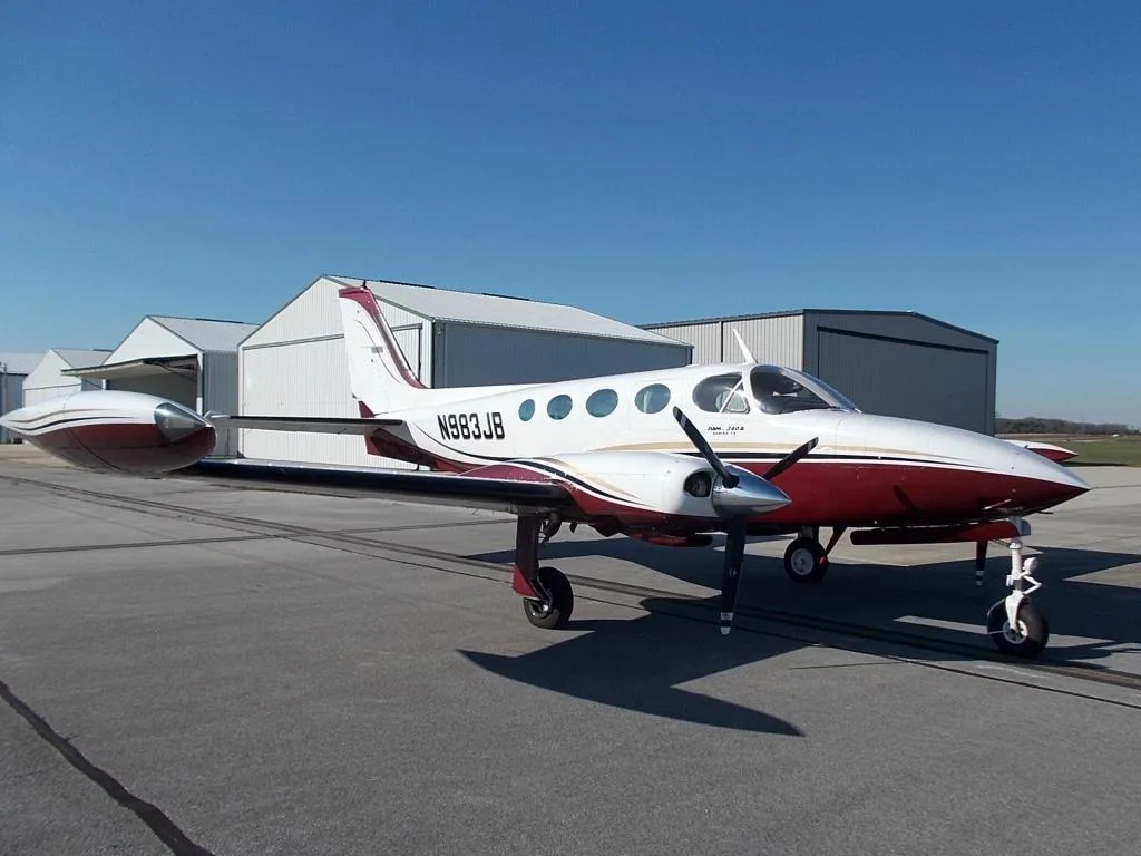 Exterior view of a 1978 Cessna 340A- N983JB Aircraft.