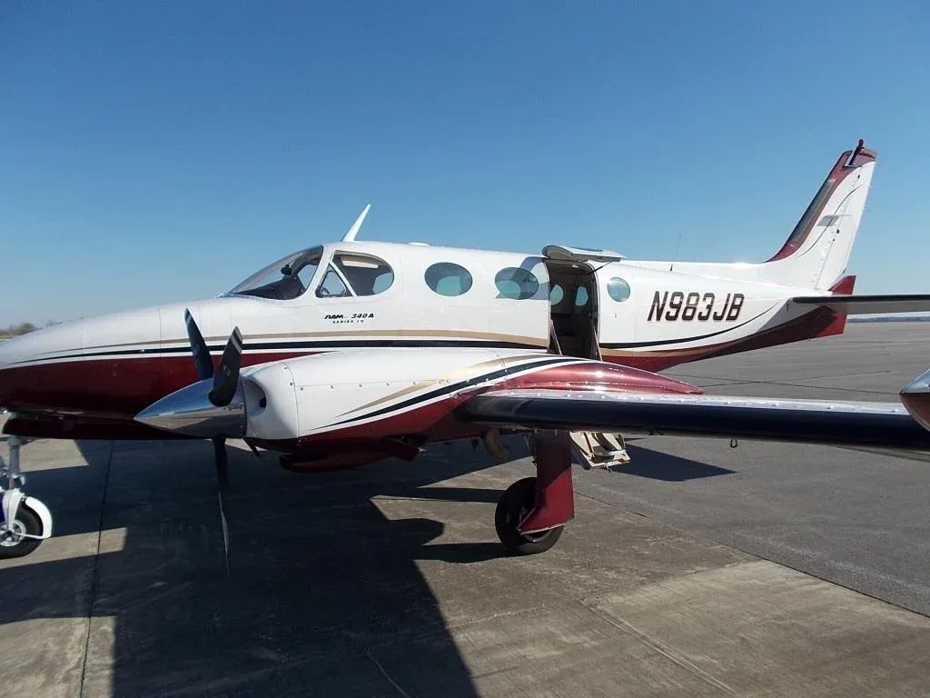 Exterior view of a 1978 Cessna 340A- N983JB Aircraft.