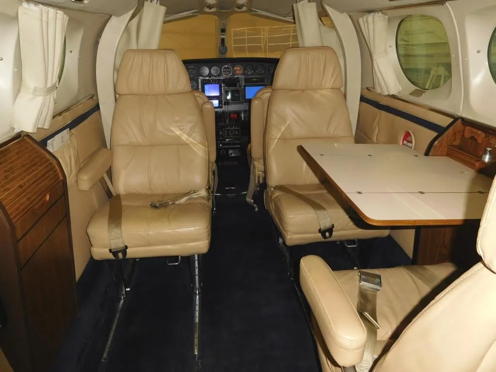 Cabin interior of a 1978 Cessna 414A - N123BA Aircraft.