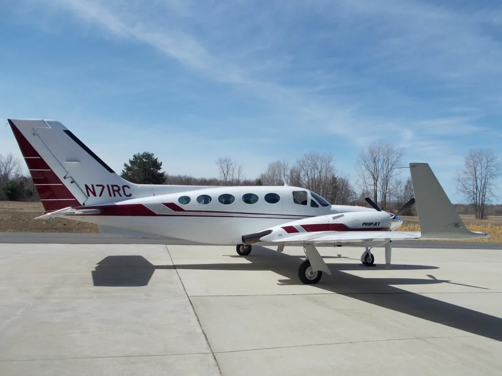 Exterior view of a 1978 Cessna 421 Prop Jet - N71RC Aircraft.