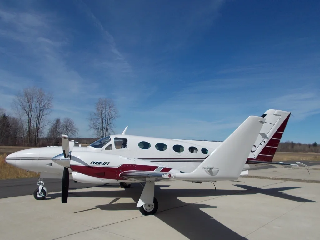 Exterior view of a 1978 Cessna 421 Prop Jet - N71RC Aircraft.