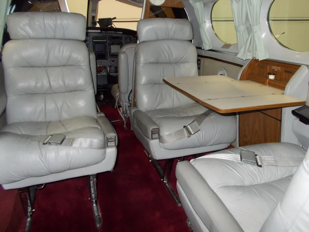 Cabin interior of a 1978 Cessna 421 Prop Jet - N71RC Aircraft.