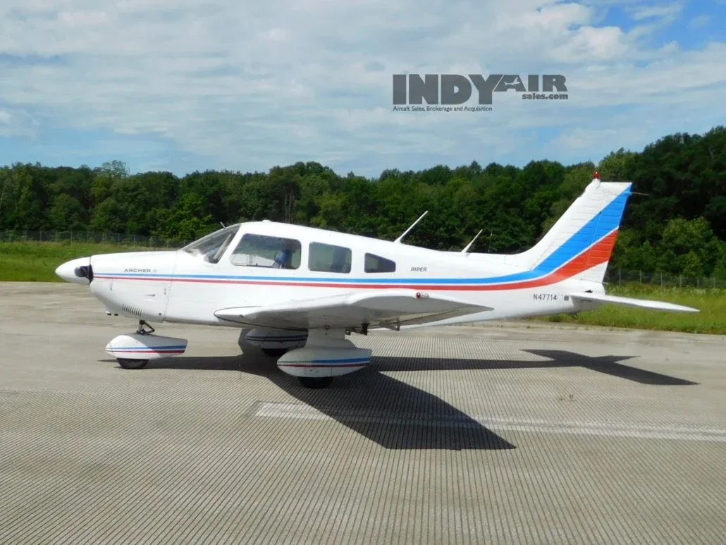 Exterior view of a 1978 Piper Archer II - N47714 Aircraft.