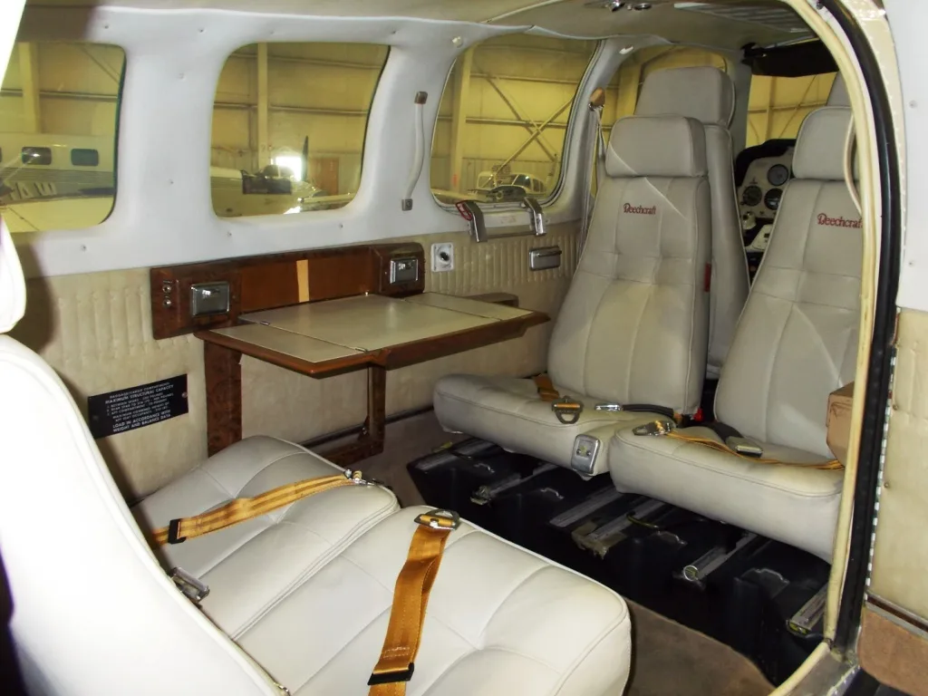 Cabin interior of a 1979 Beechcraft A36 - N456DM Aircraft.