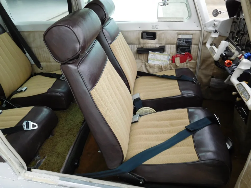 Cabin interior of a 1979 Beechcraft Sierra - N6008D Aircraft.