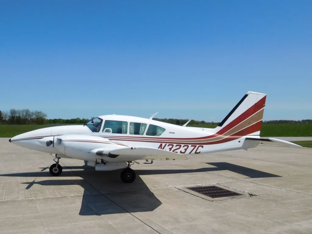 Exterior view of a 1979 Piper Aztec F - N3237C Aircraft.