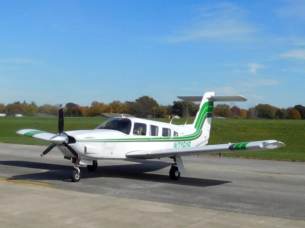 Exterior view of a 1979 Piper Lance II - N2191B Aircraft.