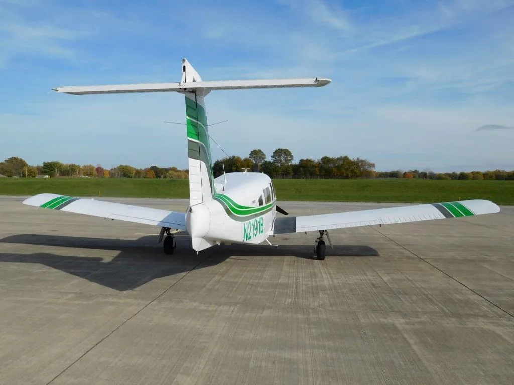 Exterior view of a 1979 Piper Lance II - N2191B Aircraft.