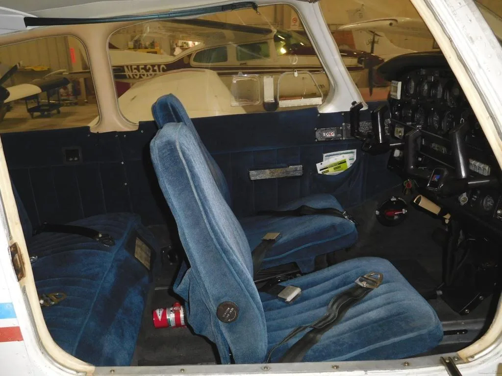 Cabin interior of a 1980 Piper Warrior - N3560E Aircraft.
