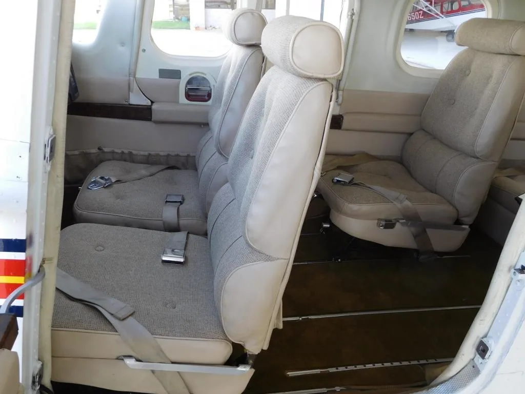 Cabin interior of a 1981 Cessna P210 - N3KP Aircraft.
