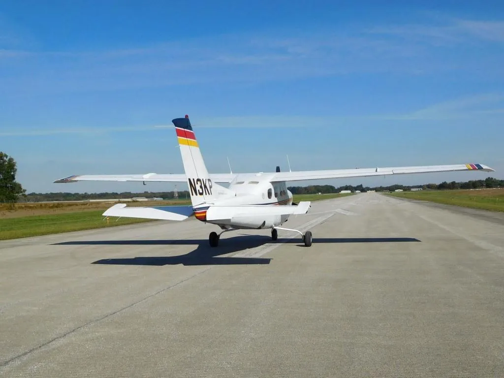 Exterior view of a 1981 Cessna P210 - N3KP Aircraft.