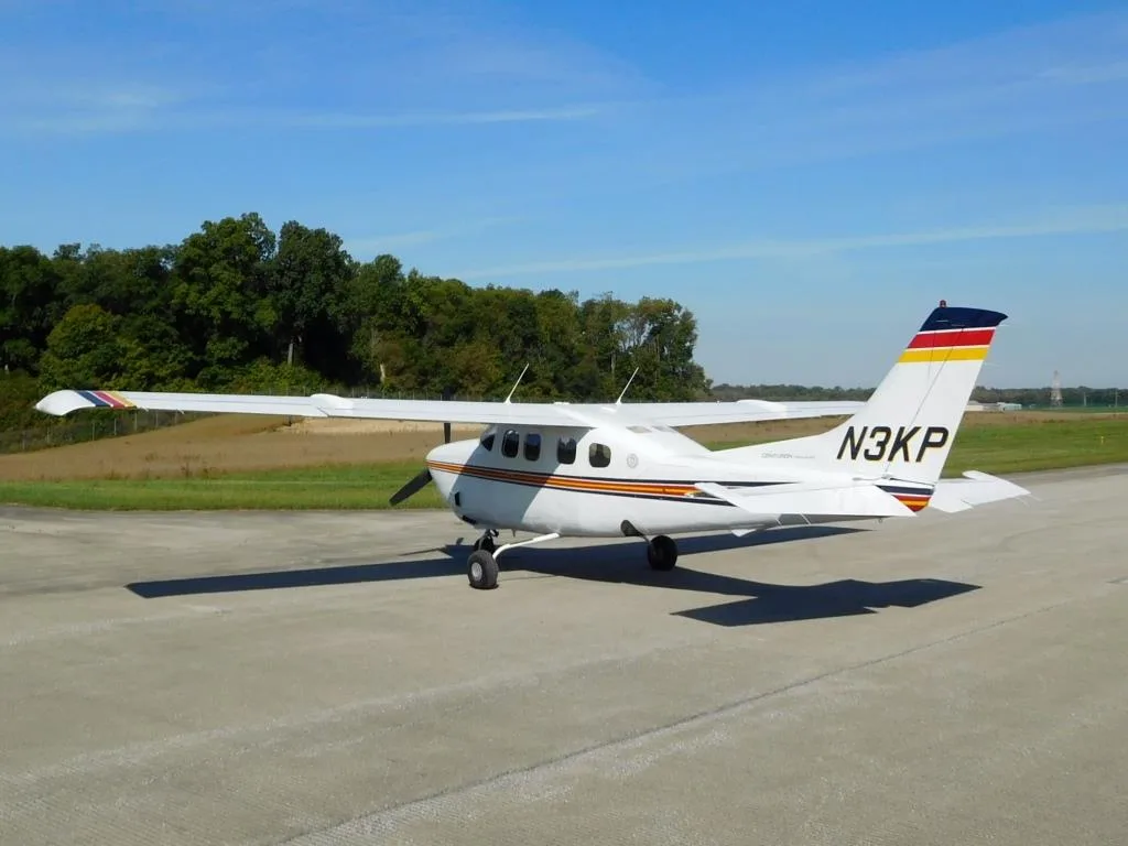 Exterior view of a 1981 Cessna P210 - N3KP Aircraft.