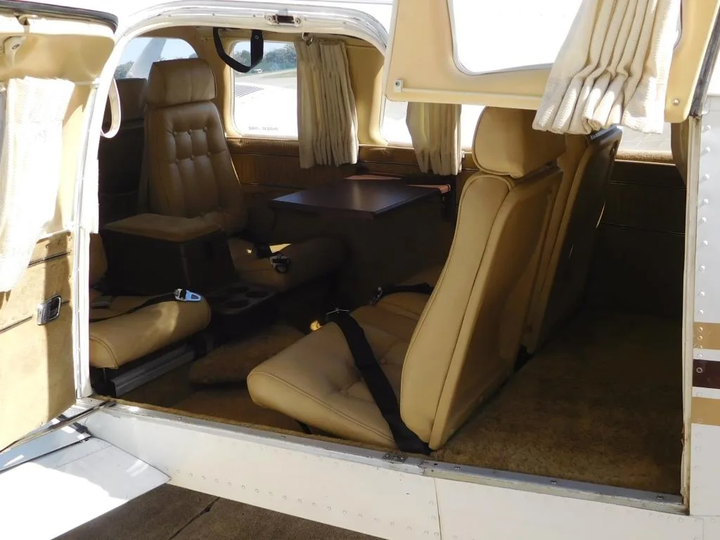 Cabin interior of a 1981 Piper Seneca II - N455US Aircraft.