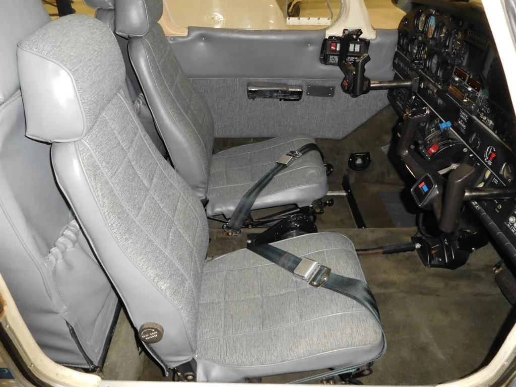 Cockpit and instrument panel of a 1981 Piper Turbo Saratoga - N8331E Aircraft.