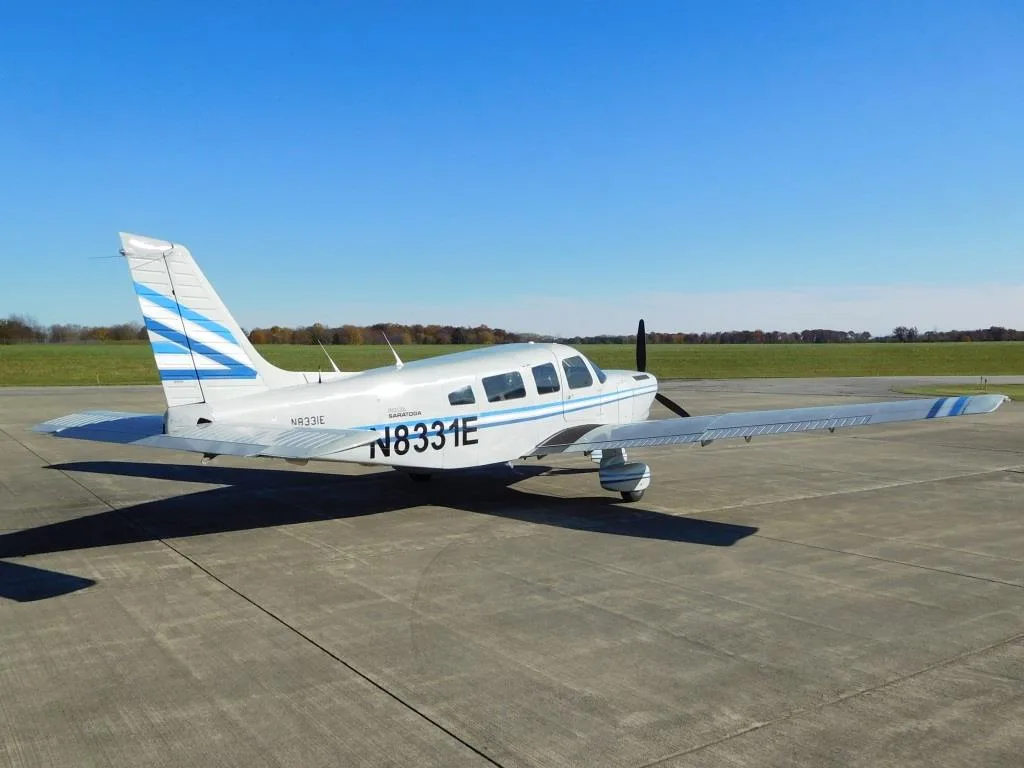 Exterior view of a 1981 Piper Turbo Saratoga - N8331E Aircraft.