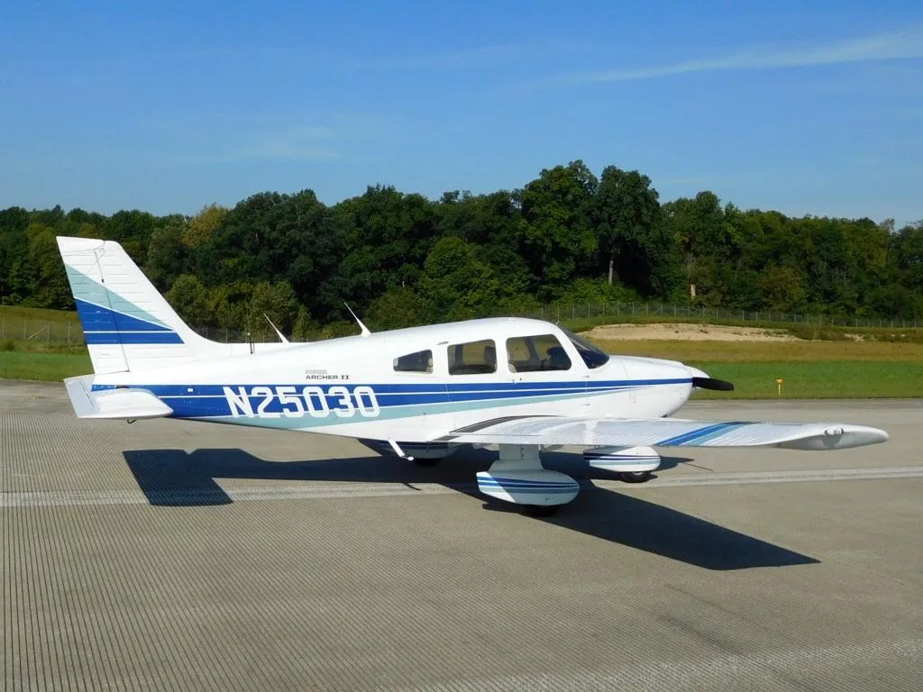 Exterior view of a 1985 Piper Archer II - N25030 Aircraft.