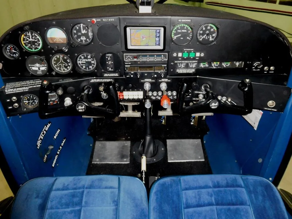 Cockpit and instrument panel of a 1995 Maule MX-7-180 Aircraft.