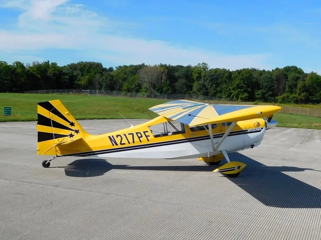 Exterior view of a 1997 Super Decathlon - N217PF Aircraft.