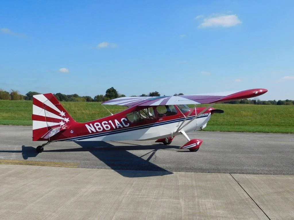 Exterior view of a 2000 American Champion N861AC Aircraft.