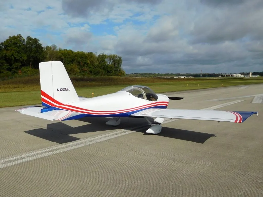 Exterior view of a 2011 Vans RV12- N120MK Aircraft.