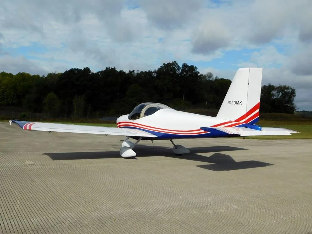 Exterior view of a 2011 Vans RV12- N120MK Aircraft.
