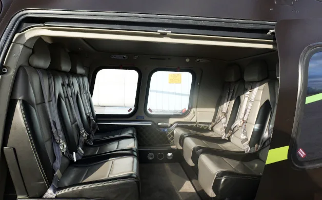 Cabin interior of a 2012 Agusta A109SP GrandNew.