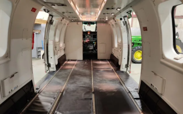 Cabin interior of a 2001 Airbus AS332L2.