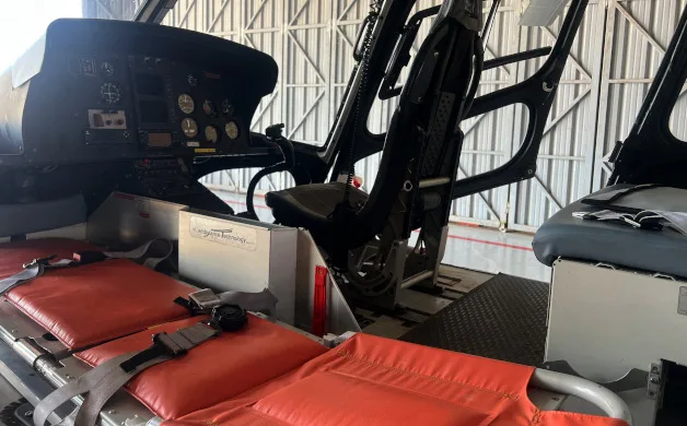 Cockpit and instrument panel of a 2012 Airbus AS350B2.