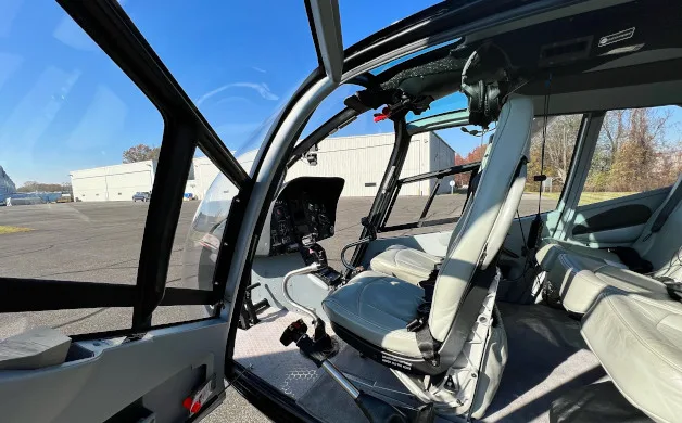 Cockpit and instrument panel of a 2001 Airbus EC120B.