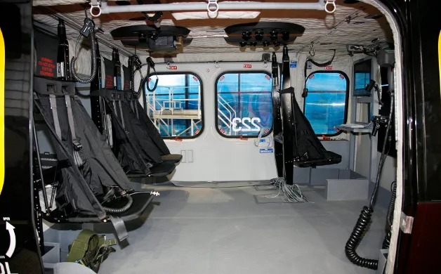 Cockpit and instrument panel of a 2010 Agusta AW139.