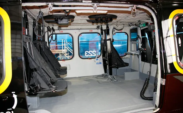 Cabin interior of a 2010 Agusta AW139.