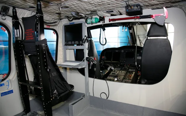 Cockpit and instrument panel of a 2010 Agusta AW139.