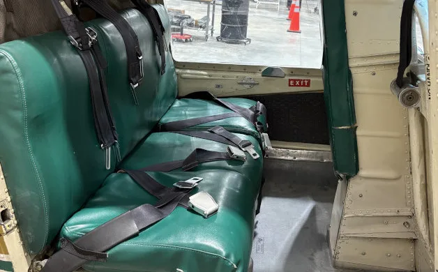 Cabin interior of a 1979 Bell 206B3.