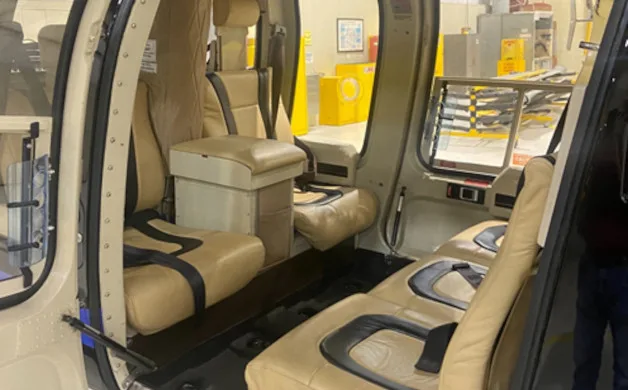 Cabin interior of a 1997 Bell 407.
